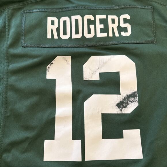 Nike Green Bay Packers On Field Jersey Youth Large Green Aaron Rodgers #12 NFL - Picture 8 of 10